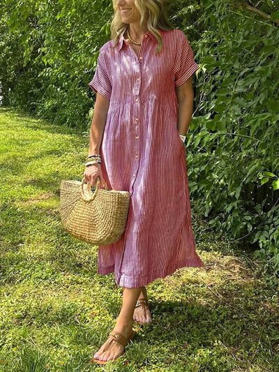 GAYLE | STRIPED DRESS WITH POCKETS