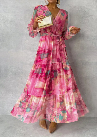 FLORENCE | ELEGANT & FLOWY DRESS WITH FLORAL PATTERN
