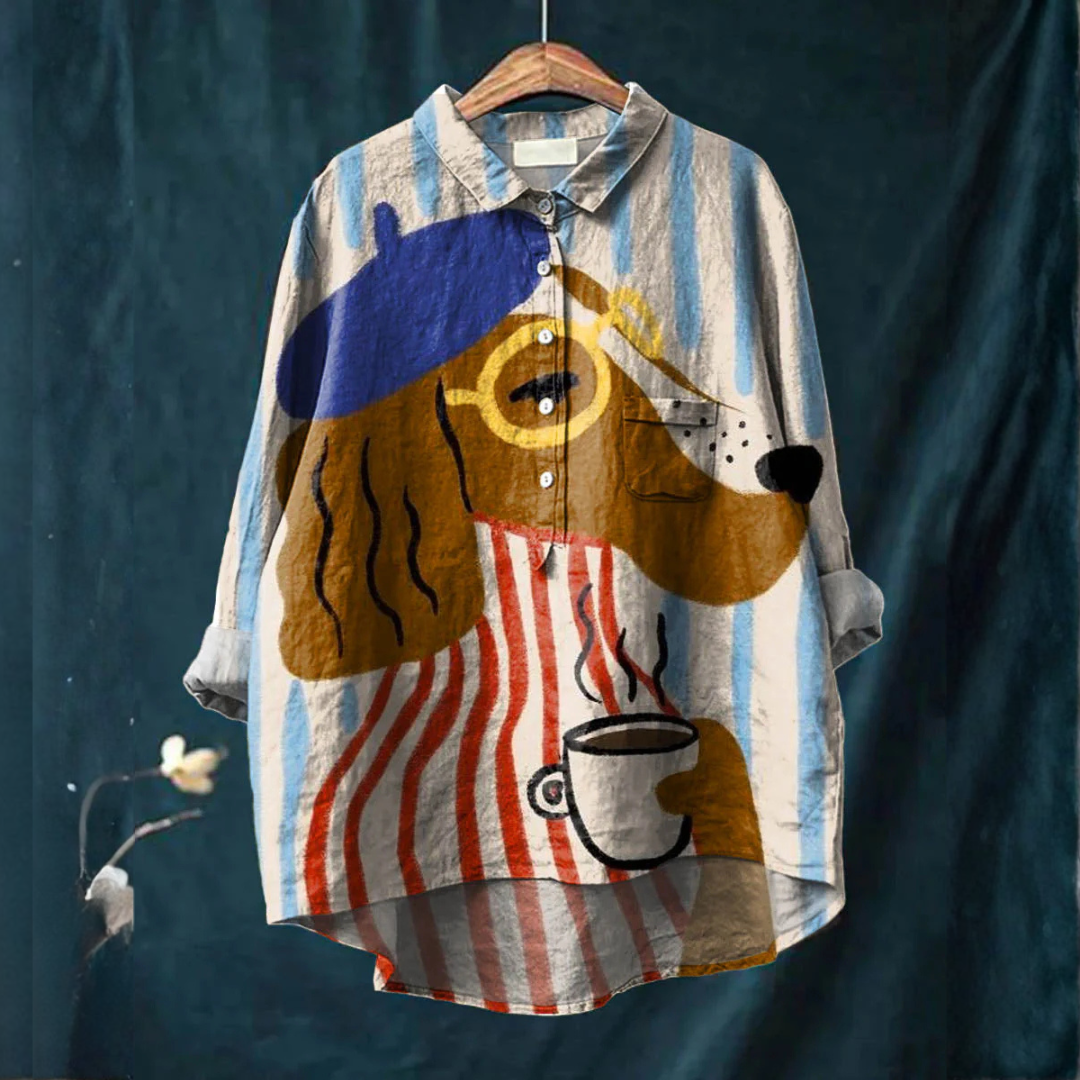 Vespera™ | Timeless Patterned Linen Shirt