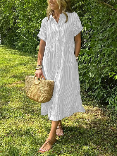 GAYLE | STRIPED DRESS WITH POCKETS