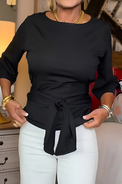 Maison Bennett | Stylish Bow Waist Top