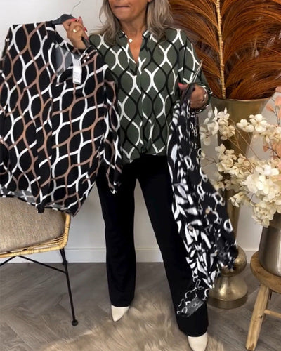MELANEY | CASUAL BLOUSE WITH PATTERN