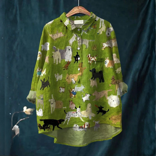 Aurora™ | Timeless Patterned Linen Blouse