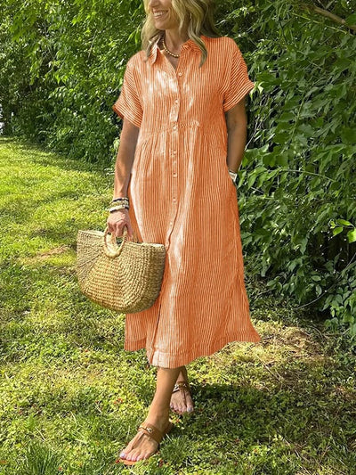 GAYLE | STRIPED DRESS WITH POCKETS