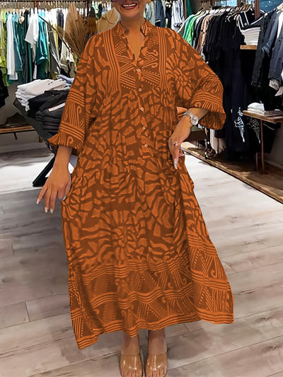 MALIA | V-NECK DRESS WITH PRINT