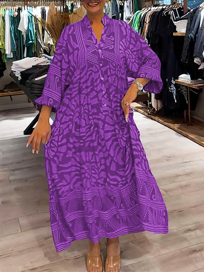 MALIA | V-NECK DRESS WITH PRINT