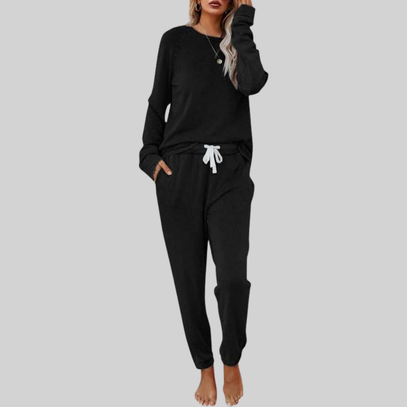 Maison Bennett™ | Casual Long-Sleeve Top and Sweatpants Set