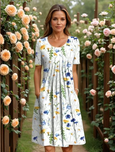 MARSHA | ELEGANT DRESS WITH TUMMY COVERAGE