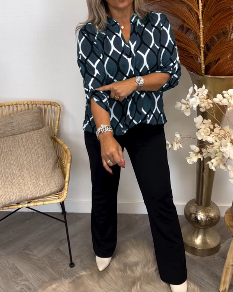 MELANEY | CASUAL BLOUSE WITH PATTERN