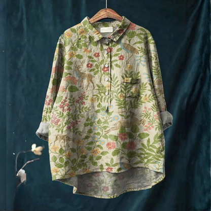 Isolde™ | Timeless Printed Linen Shirt