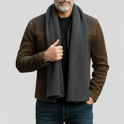 Suede Zip-Up Jacket