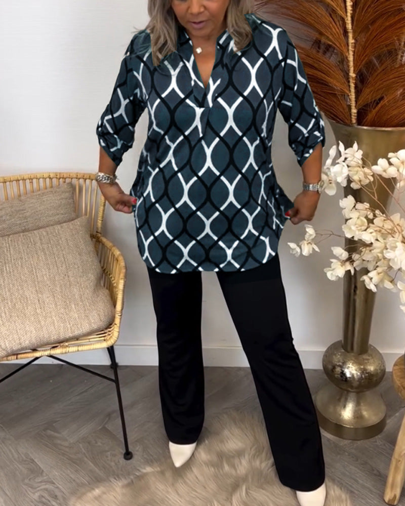 MELANEY | CASUAL BLOUSE WITH PATTERN