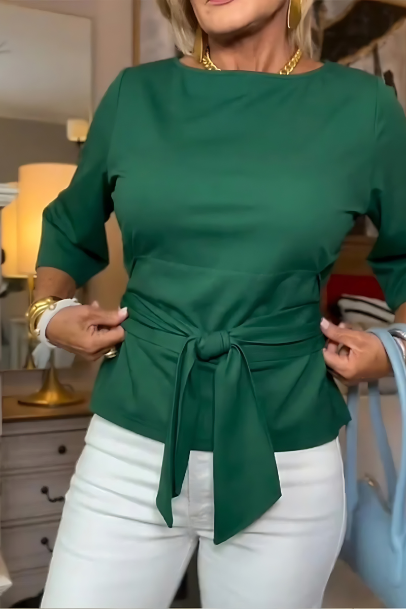 Maison Bennett | Stylish Bow Waist Top
