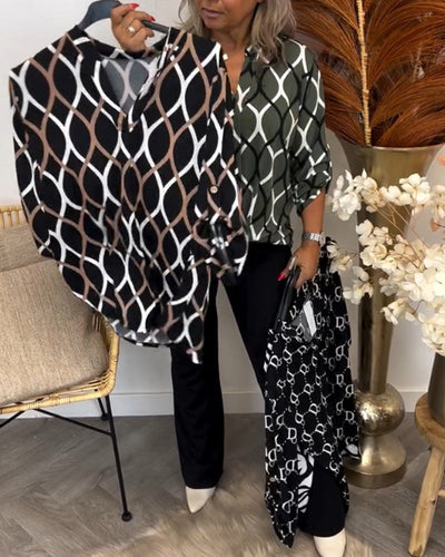 MELANEY | CASUAL BLOUSE WITH PATTERN
