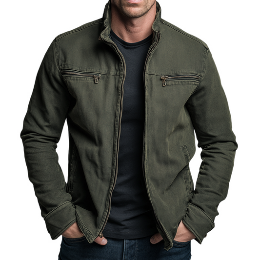 Dean - Vintage Cotton Zip Jacket