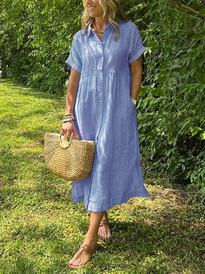 GAYLE | STRIPED DRESS WITH POCKETS