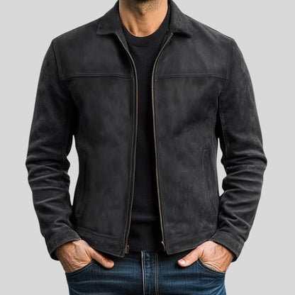 Suede Zip-Up Jacket