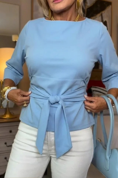 Maison Bennett | Stylish Bow Waist Top