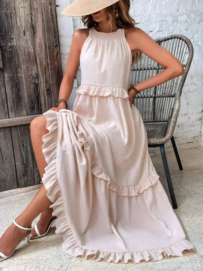ANNETA | ELEGANT DRESS WITH FRILLS