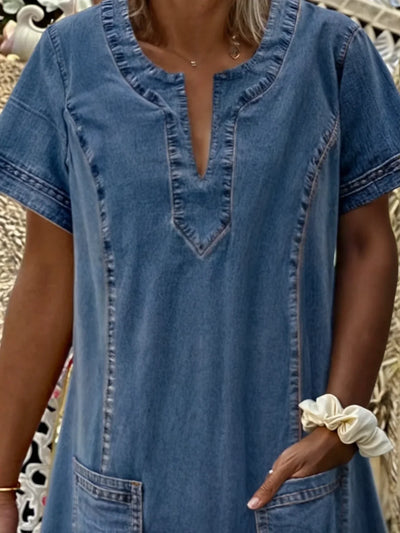 ISEYA | SOFT DENIM-LOOK DRESS