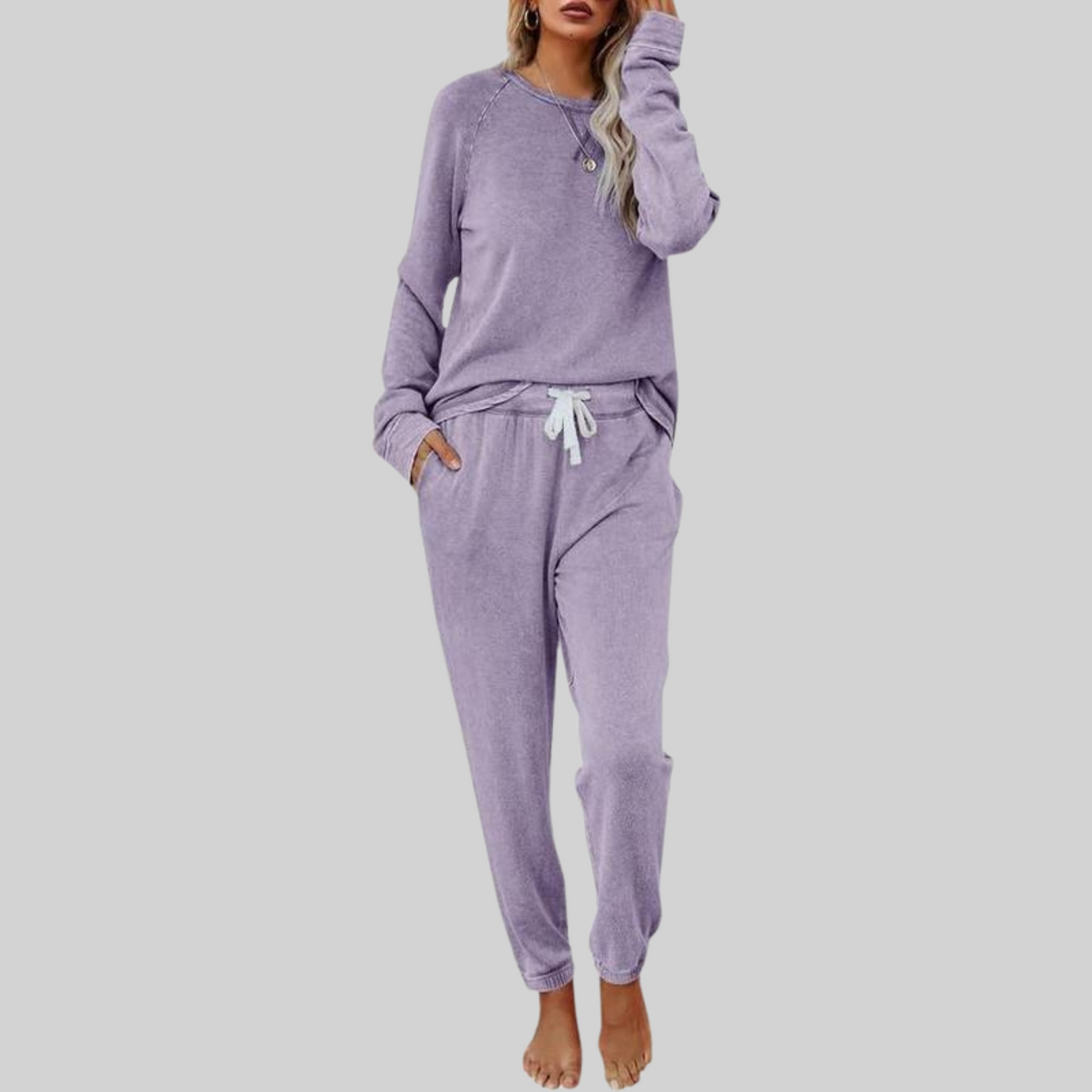 Maison Bennett™ | Casual Long-Sleeve Top and Sweatpants Set