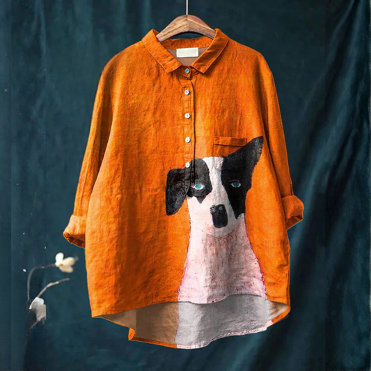 Marisol™ | Timeless Printed Linen Blouse