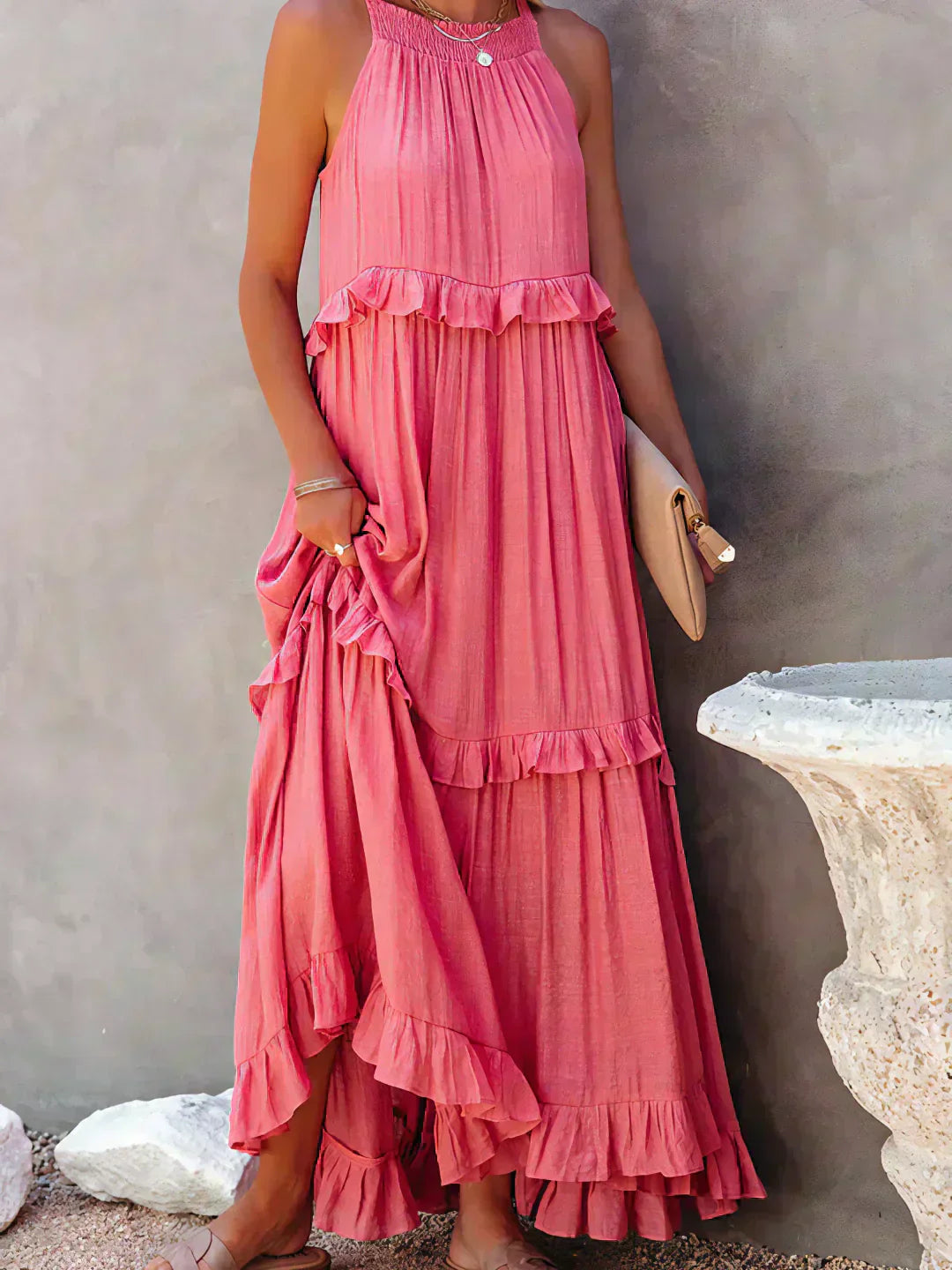ANNETA | ELEGANT DRESS WITH FRILLS