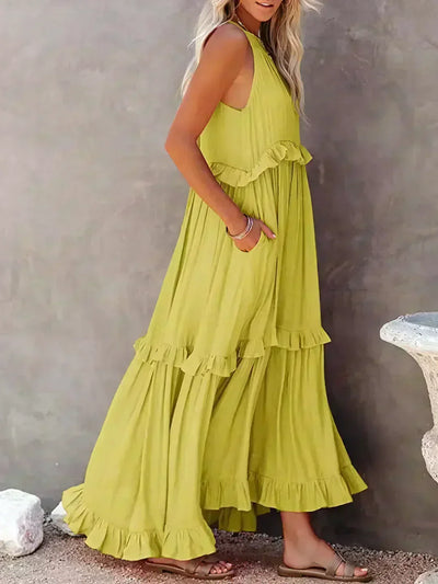 ANNETA | ELEGANT DRESS WITH FRILLS