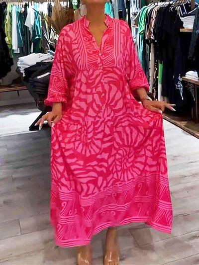 MALIA | V-NECK DRESS WITH PRINT