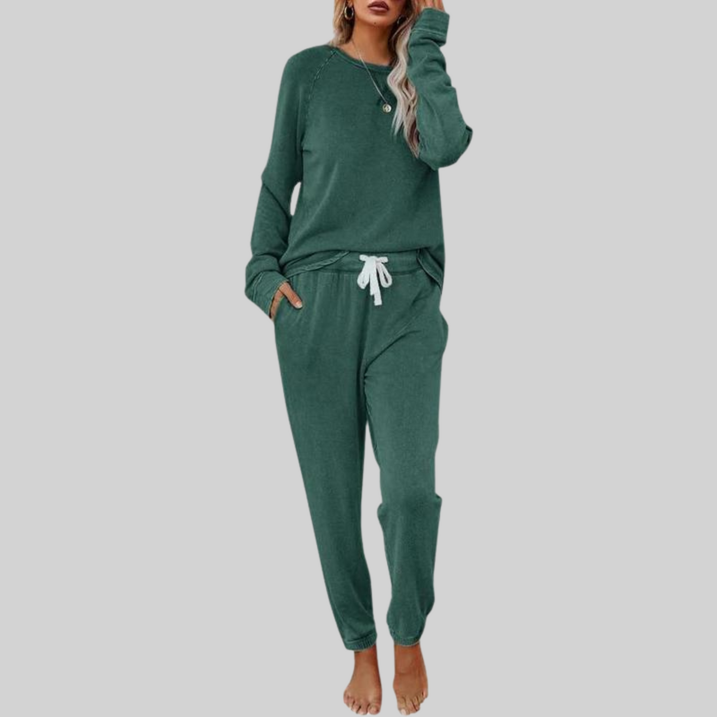 Maison Bennett™ | Casual Long-Sleeve Top and Sweatpants Set