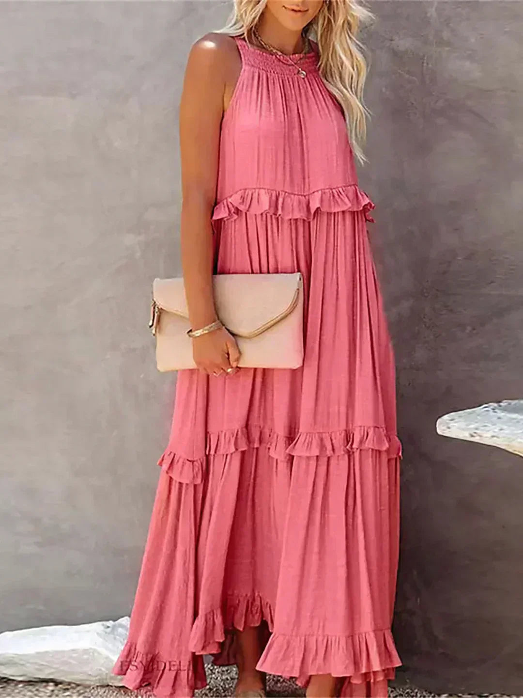 ANNETA | ELEGANT DRESS WITH FRILLS