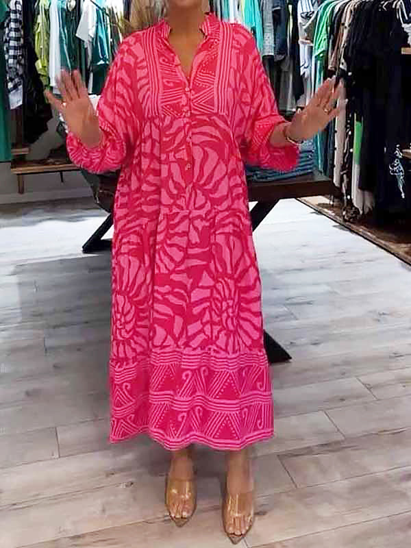 MALIA | V-NECK DRESS WITH PRINT