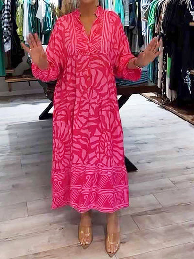 MALIA | V-NECK DRESS WITH PRINT