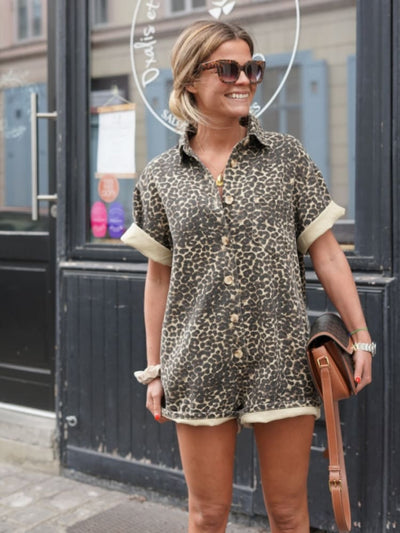OLINA | LEOPARD PRINT SHIRT DRESS