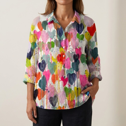 Thalia™ | Timeless Linen Fantasy Blouse