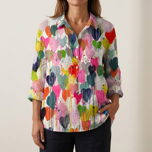 Thalia™ | Timeless Linen Fantasy Blouse