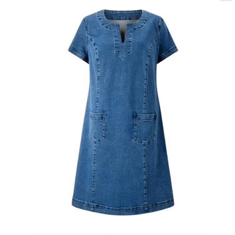 ISEYA | SOFT DENIM-LOOK DRESS