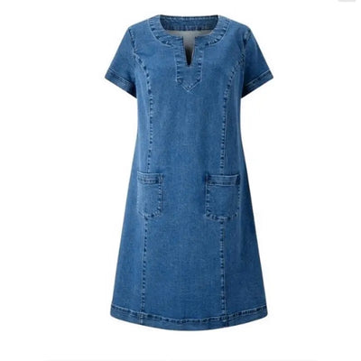 ISEYA | SOFT DENIM-LOOK DRESS