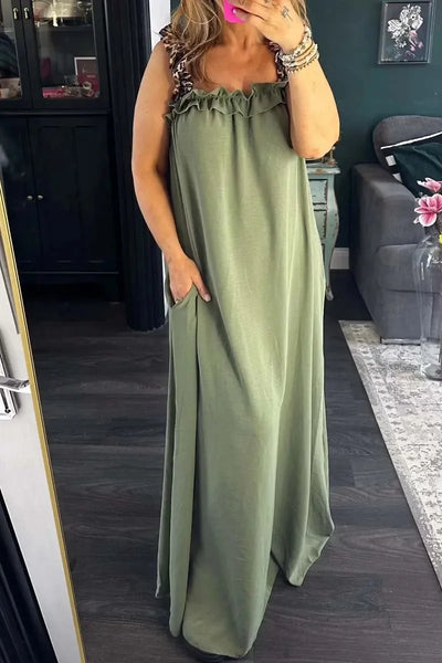 DESIRAY | ELEGANT SUMMER DRESS WITH LEOPARD STRAPS