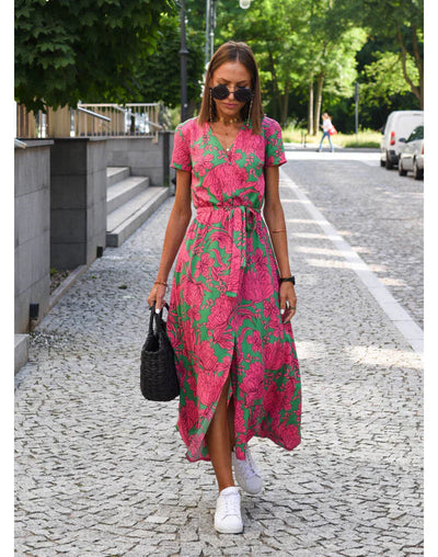 ELVINA | ELEGANT V-NECK DRESS