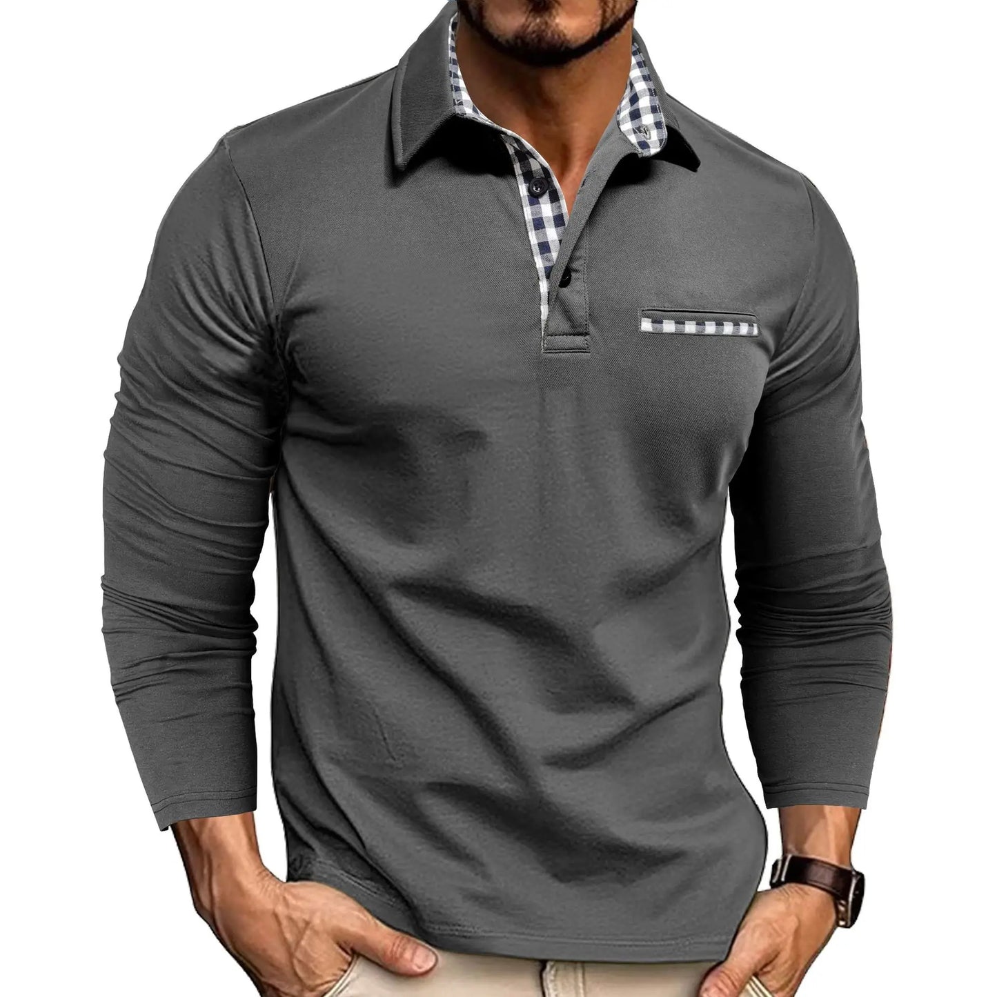 Marivelle™ | Classic Long Sleeve Polo Shirt