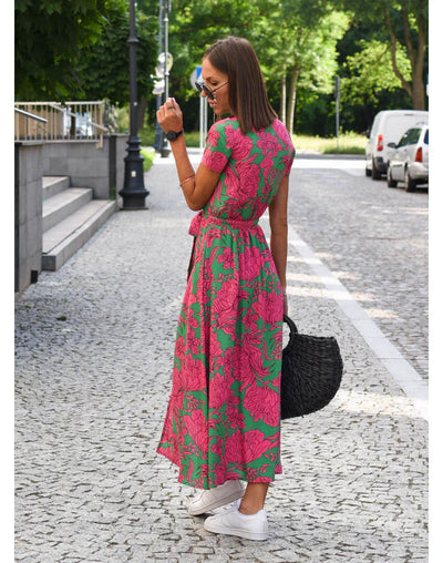 ELVINA | ELEGANT V-NECK DRESS