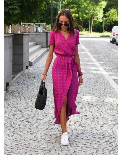 ELVINA | ELEGANT V-NECK DRESS