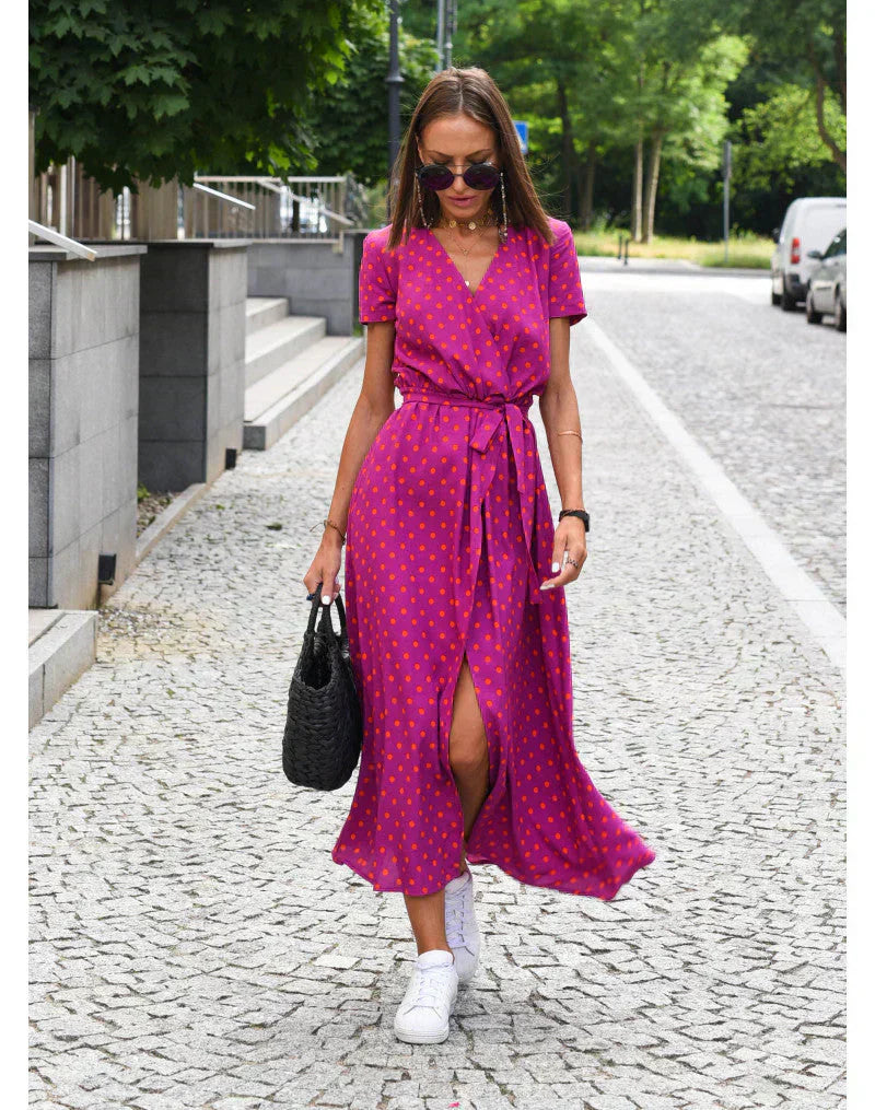 ELVINA | ELEGANT V-NECK DRESS