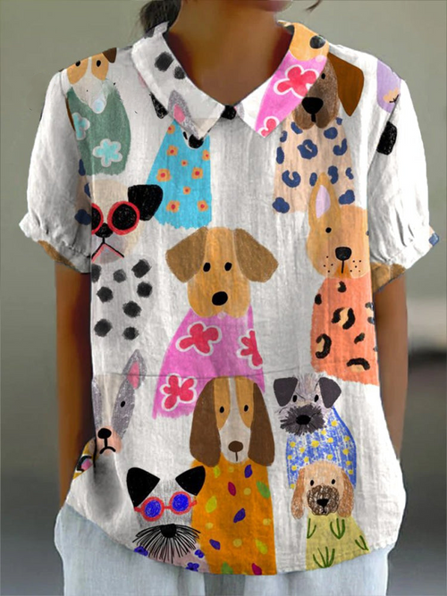Pippa™ | Timeless Dog Print Shirt