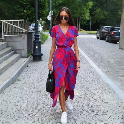 ELVINA | ELEGANT V-NECK DRESS