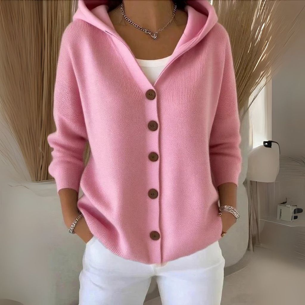 Maison Bennett™ | Soft Cotton Hooded Cardigan