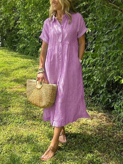 GAYLE | STRIPED DRESS WITH POCKETS