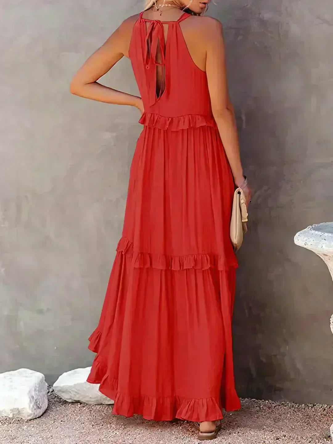 ANNETA | ELEGANT DRESS WITH FRILLS