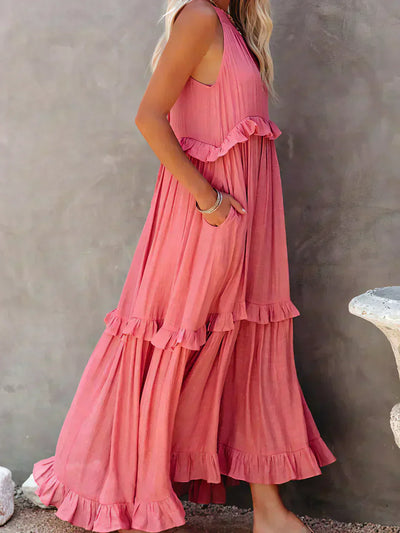 ANNETA | ELEGANT DRESS WITH FRILLS